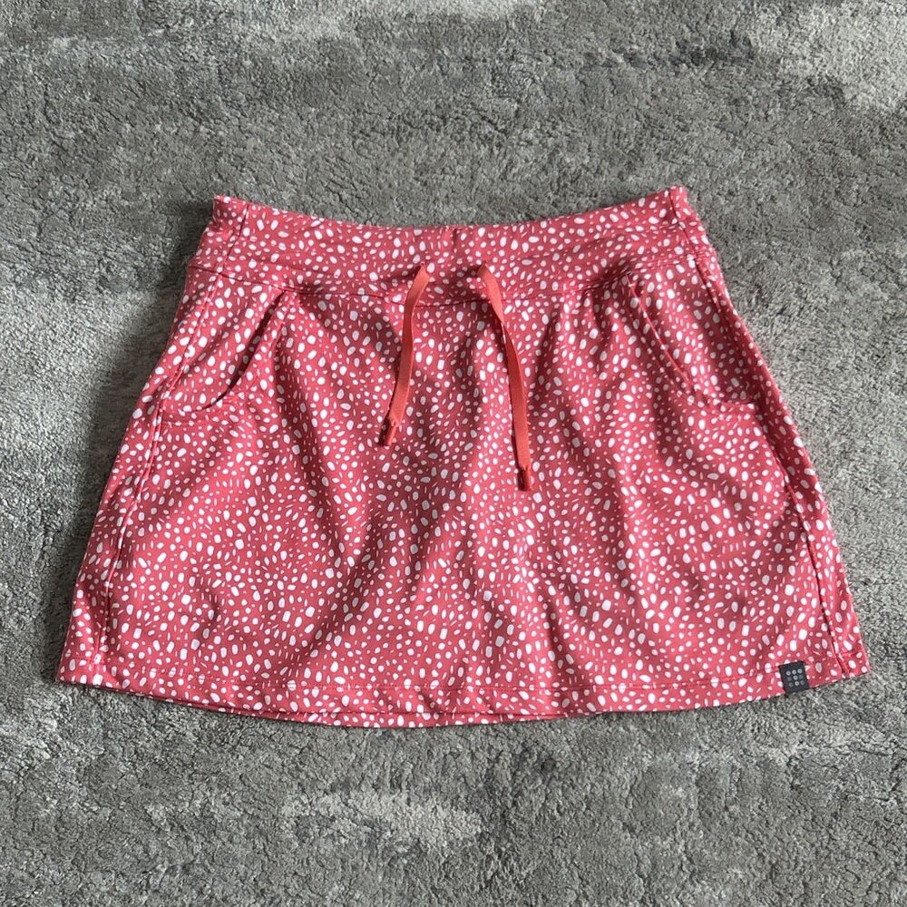 Title Nine Skort Womens Small Skirt Golf Tennis Pickleball Orange White Pockets